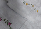 Cross Stitch Embroidered Face Towel
