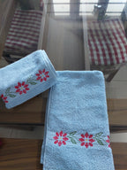 Cross Stitch Embroidered Face Towel