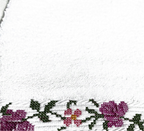 Cross Stitch Embroidered Face Towel